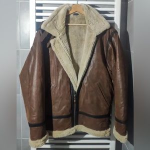 Vintage Shearling Moto Jacket